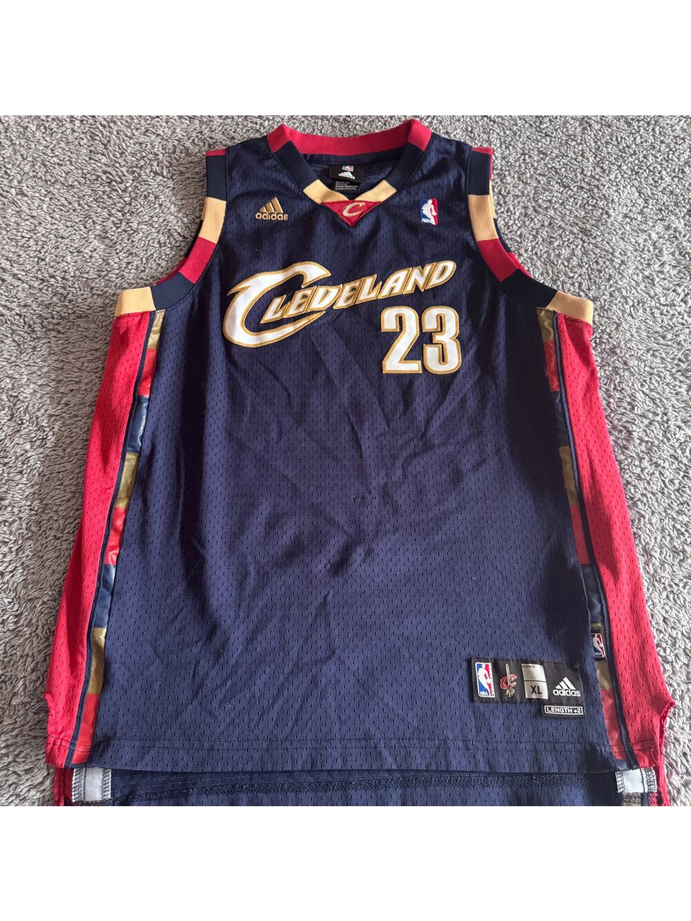 2009 Adidas LeBron James NBA Cleveland Cavaliers Blue Swingman Youth XL Adult M